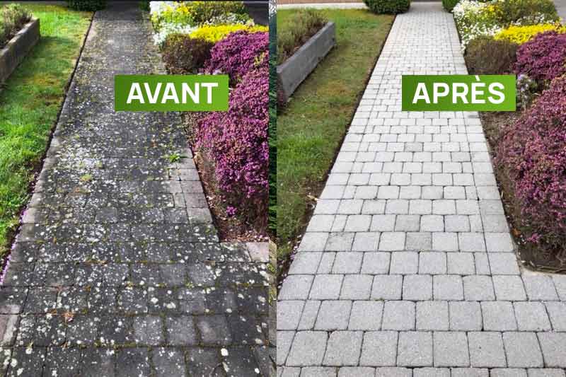 Nettoyage dallage klinker - Nettoyage des extérieurs PROBIORENOV en Belgique : Région Flamande, Wallonne et Bruxelles.....Namur, Flandre, Wallonnie, Bruxelles, Liège ... Nettoyage, traitement anti-mousse et imperméabilisation hydrofuge des extérieurs sur pavé, klinker, pierre bleue, muret, terrasse … intervention en BELGIQUE : région Flamande, Wallonne et Bruxelles, Namur, Liège …. PROBIORENOV : entreprise de couverture en Belgique