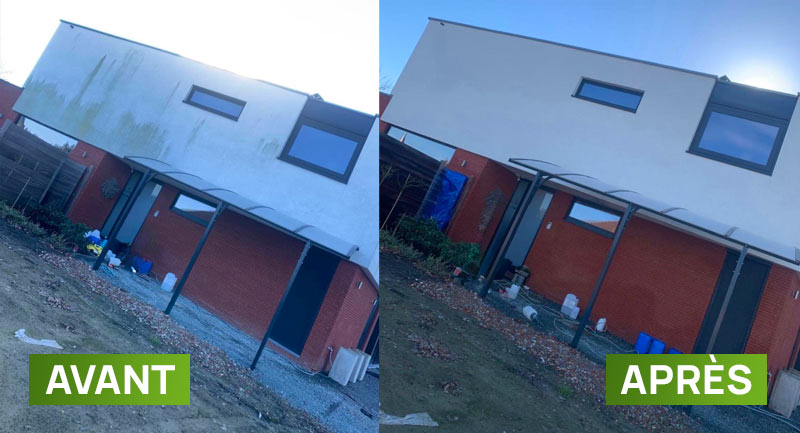 Nettoyage et peinture façade - PROBIORENOV :  artisan peintre  en Belgique : Région Flamande, Wallonne et Bruxelles …. Namur, Flandre, Wallonnie, Bruxelles, Liège .... Nettoyage façade, démoussage, traitement anti-mousse, ravalement peinture façade imperméabilisation hydrofuge façade . intervention en BELGIQUE : région Flamande, Wallonne et Bruxelles, Namur, Liège …. PROBIORENOV : entreprise de couverture en Belgique