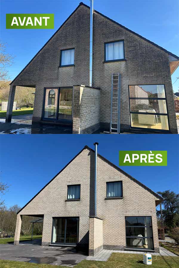 Nettoyage et peinture façade - PROBIORENOV :  artisan peintre  en Belgique : Région Flamande, Wallonne et Bruxelles …. Namur, Flandre, Wallonnie, Bruxelles, Liège .... Nettoyage façade, démoussage, traitement anti-mousse, ravalement peinture façade imperméabilisation hydrofuge façade . intervention en BELGIQUE : région Flamande, Wallonne et Bruxelles, Namur, Liège …. PROBIORENOV : entreprise de couverture en Belgique