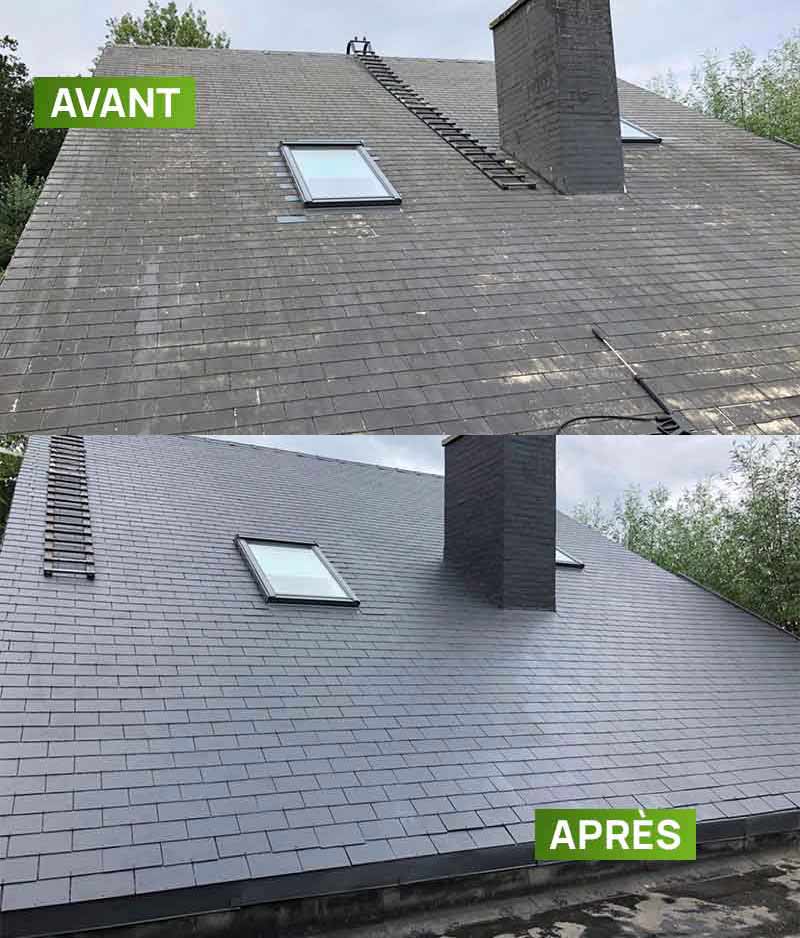 Nettoyage et peinture hydrofuge toiture -  PROBIORENOV artisan couvreur toiturier en Belgique : Région Flamande, Wallonne et Bruxelles ... Namur, Flandre, Wallonnie, Bruxelles, Liège .... nettoyage, démoussage, traitement anti-mousse toiture. peinture hydrofuge toiture.  intervention en BELGIQUE : région Flamande, Wallonne et Bruxelles, Namur, Liège …. PROBIORENOV : entreprise de couverture en Belgique