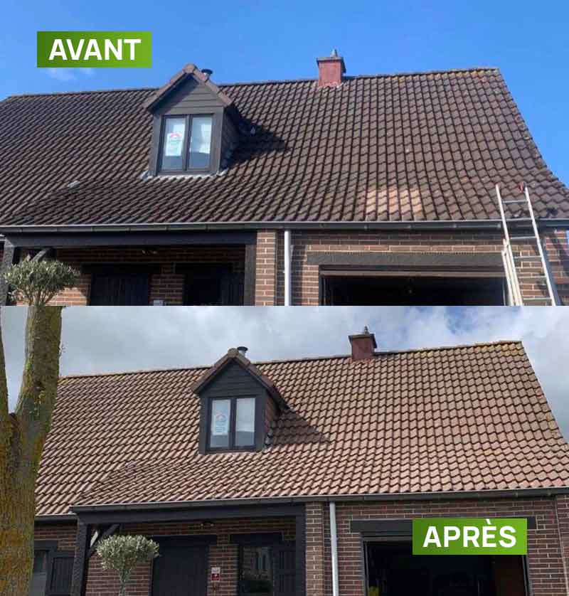 Nettoyage et peinture hydrofuge toiture -  PROBIORENOV artisan couvreur toiturier en Belgique : Région Flamande, Wallonne et Bruxelles ... Namur, Flandre, Wallonnie, Bruxelles, Liège .... nettoyage, démoussage, traitement anti-mousse toiture. peinture hydrofuge toiture.  intervention en BELGIQUE : région Flamande, Wallonne et Bruxelles, Namur, Liège …. PROBIORENOV : entreprise de couverture en Belgique