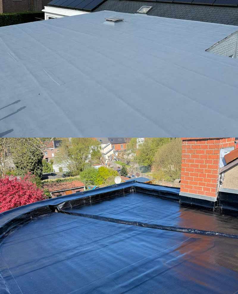 Étanchéité toit plat roofing - PROBIORENOV : Artisan étancheur couvreur en Belgique : Région Flamande, Wallonne et Bruxelles...... Etanchéité toit plat roofing terrasse plateforme par membrane bitumeuse toit plat.  intervention en BELGIQUE : région Flamande, Wallonne et Bruxelles, Namur, Liège …. PROBIORENOV : entreprise de couverture en Belgique